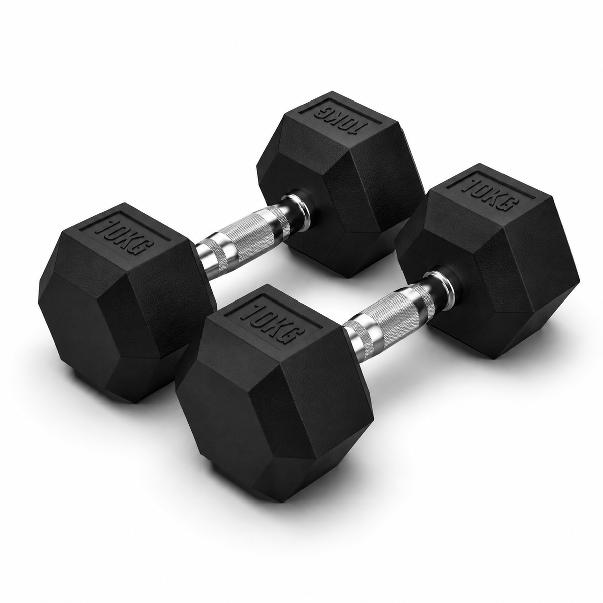 Premium Rubber Hex Dumbbells (2.5kg - 32.5kg)