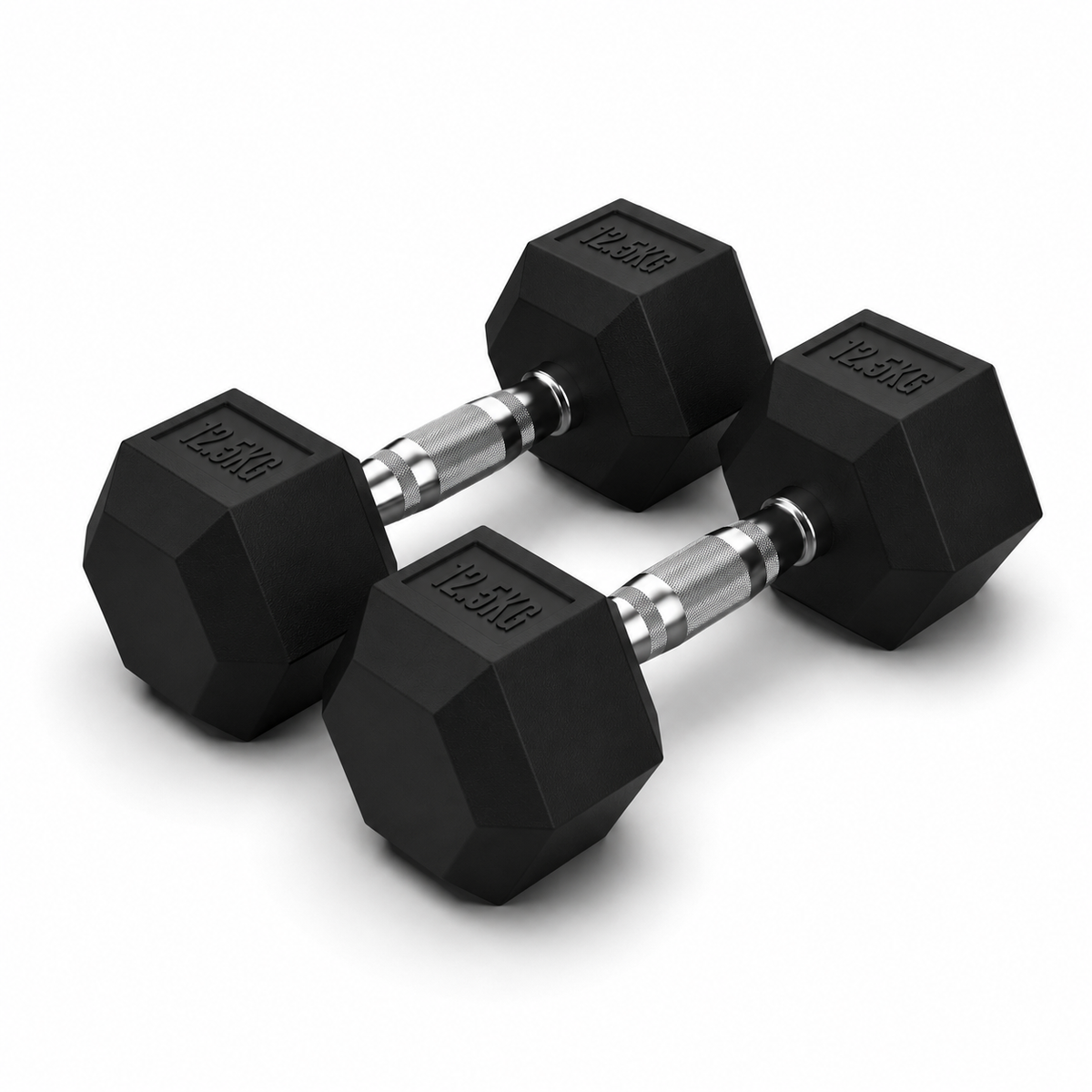 Premium Rubber Hex Dumbbells (2.5kg - 32.5kg)