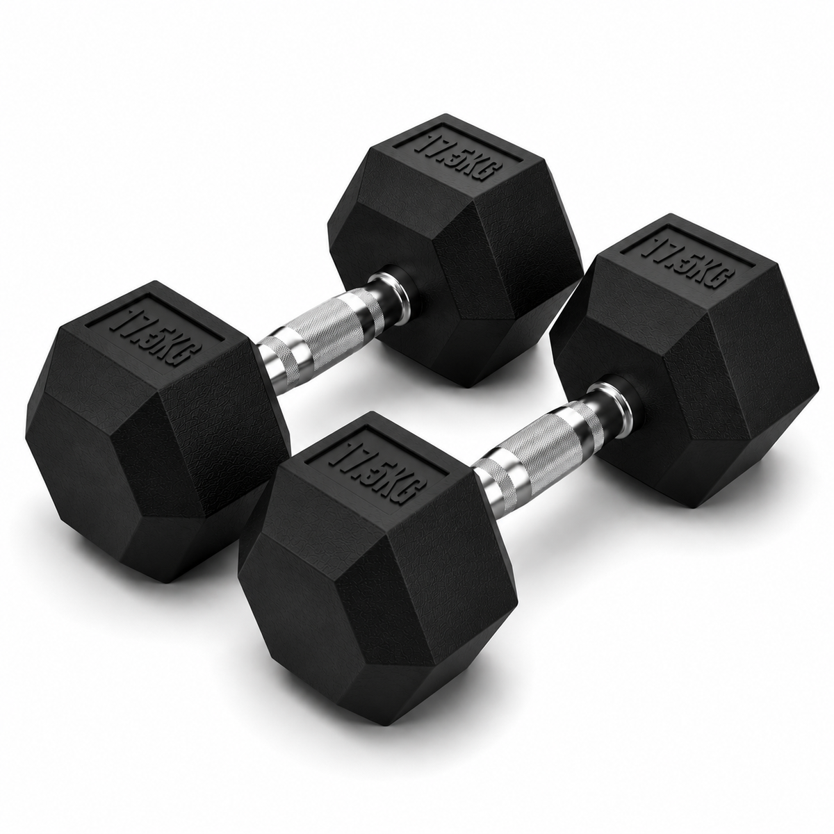 Premium Rubber Hex Dumbbells (2.5kg - 32.5kg)