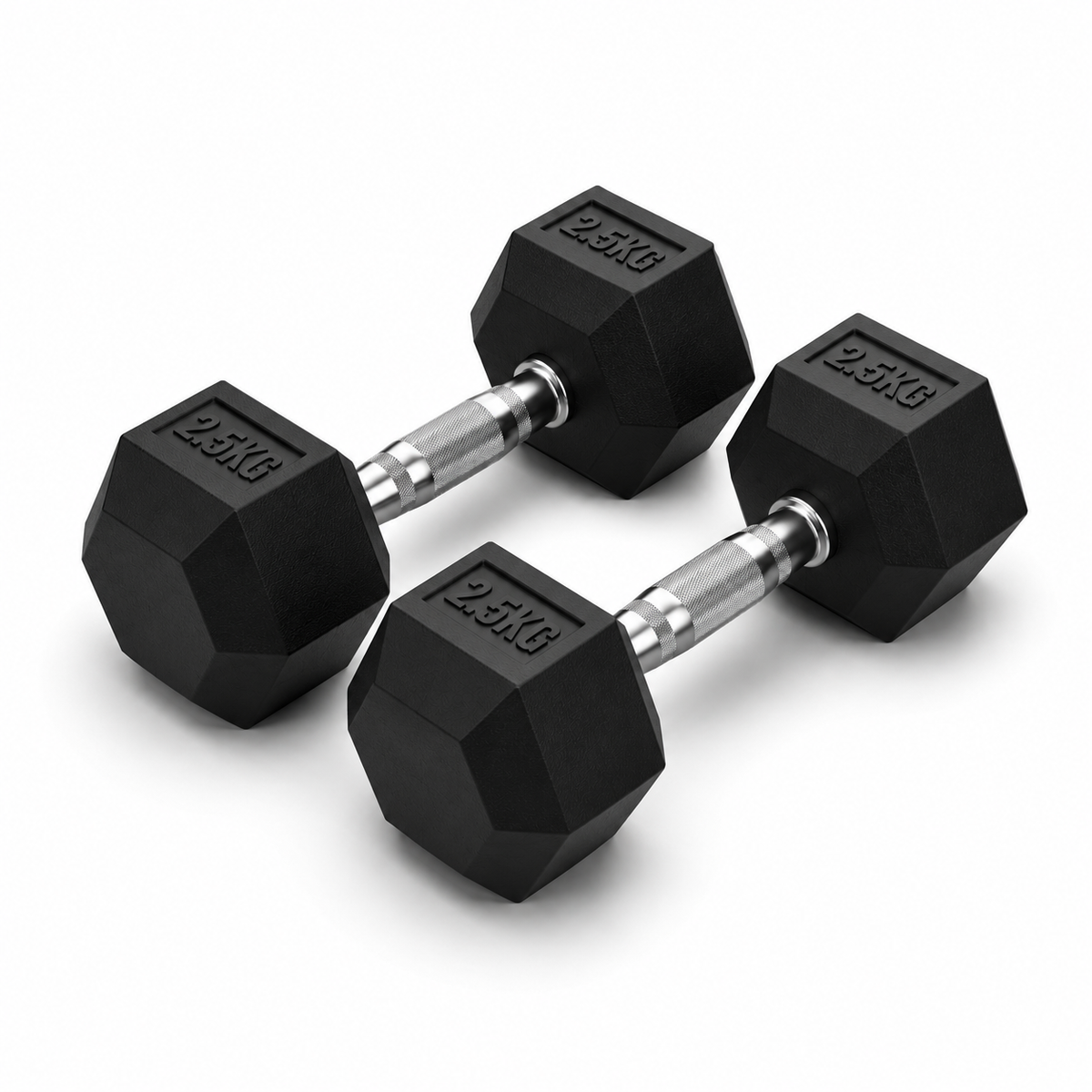 Premium Rubber Hex Dumbbells (2.5kg - 32.5kg)