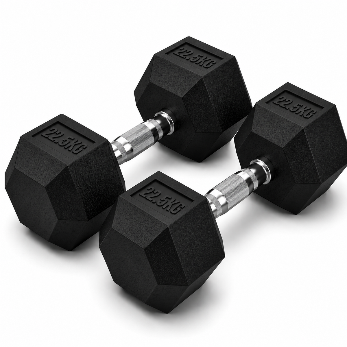 Premium Rubber Hex Dumbbells (2.5kg - 32.5kg)