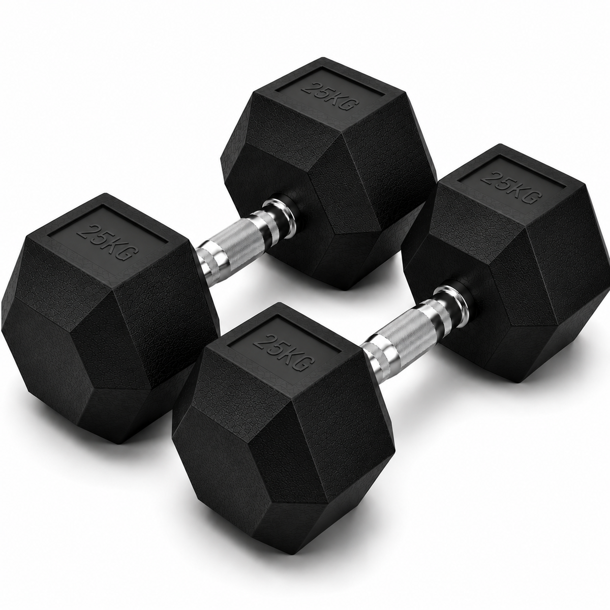 Premium Rubber Hex Dumbbells (2.5kg - 32.5kg)