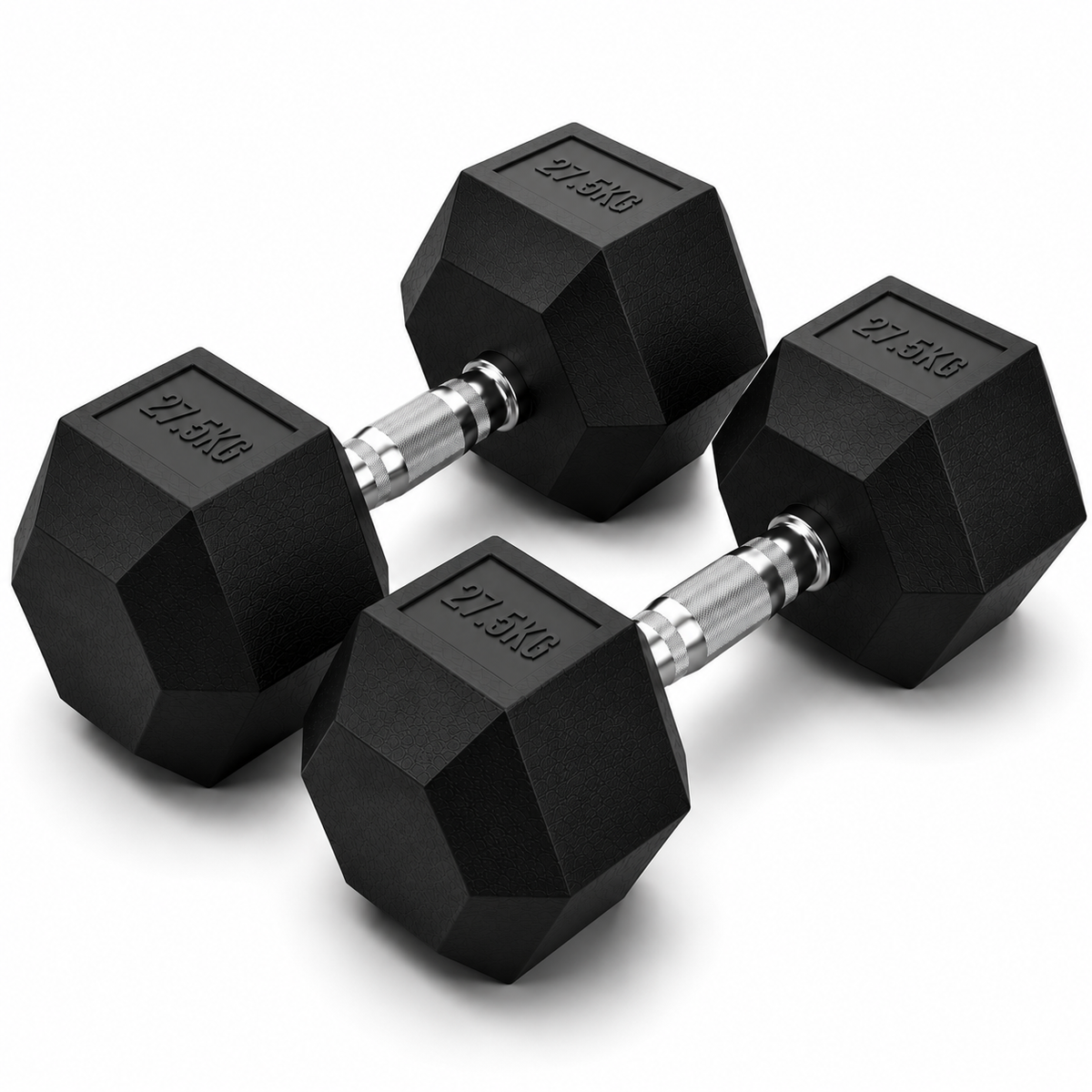 Premium Rubber Hex Dumbbells (2.5kg - 32.5kg)