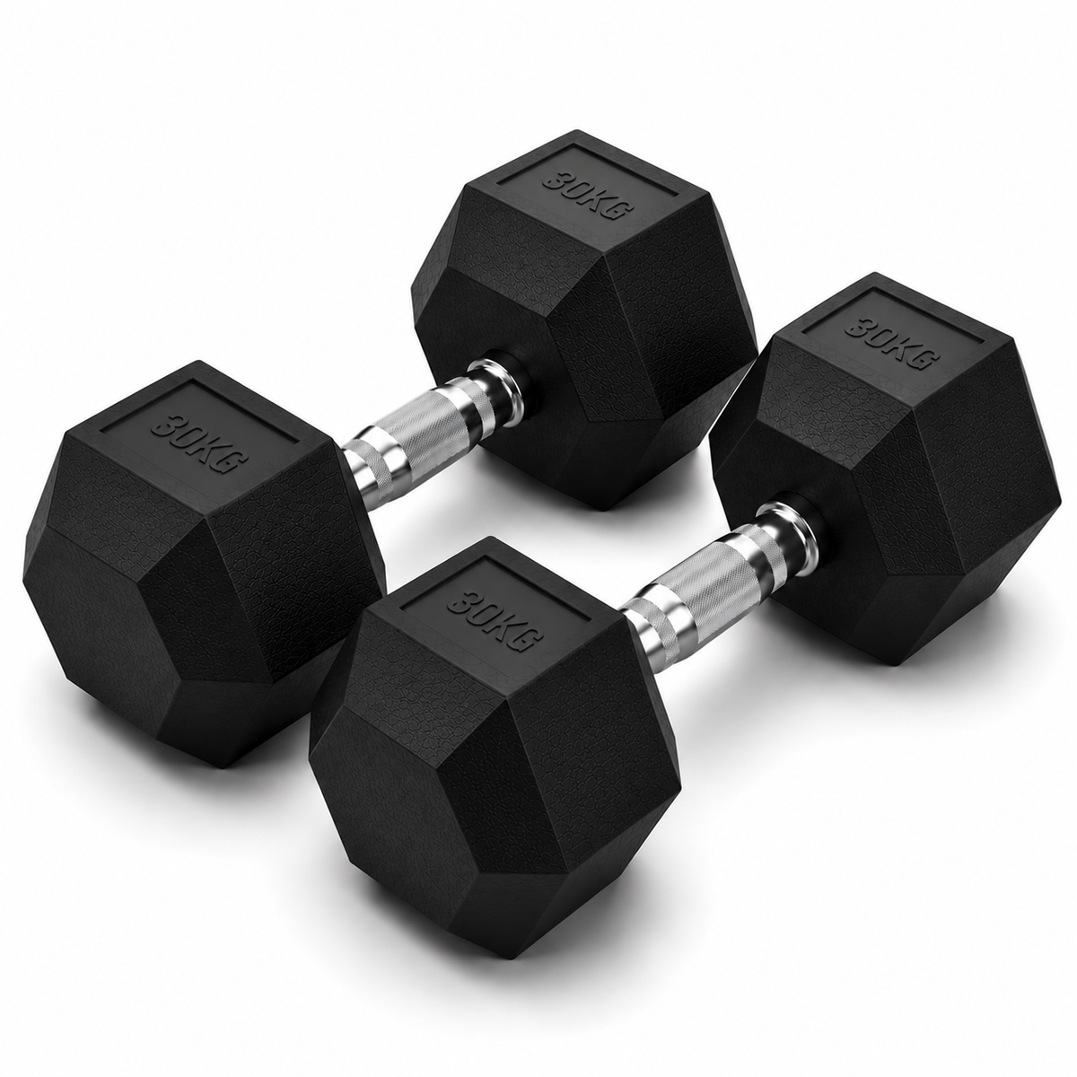 Premium Rubber Hex Dumbbells (2.5kg - 32.5kg)