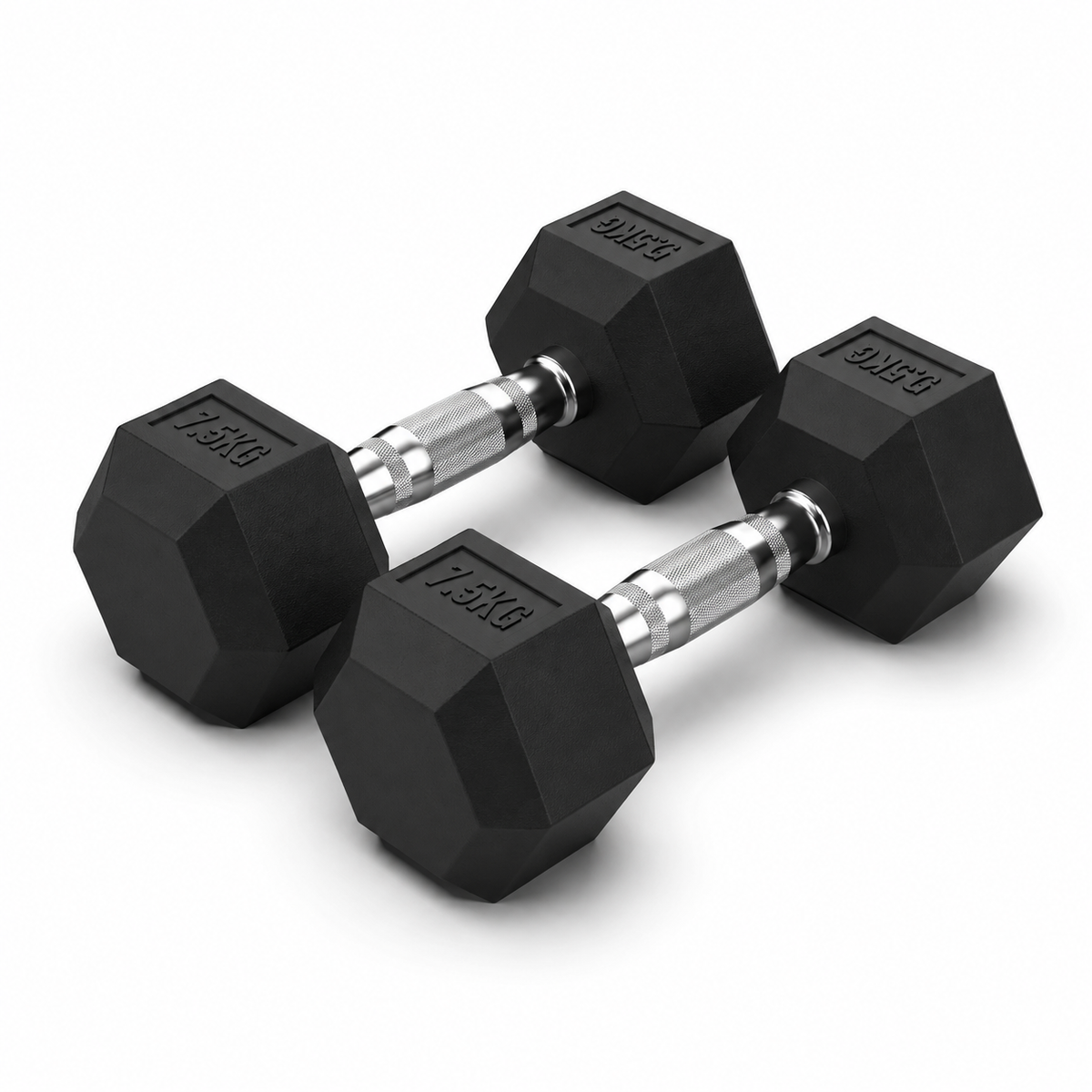 Premium Rubber Hex Dumbbells (2.5kg - 32.5kg)
