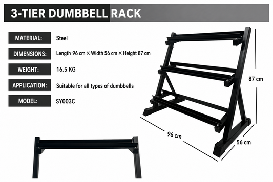 3 Tier Dumbbell Rack